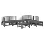 vidaXL 7-tlg. Garten-Lounge-Set Grau Massivholz Kiefer vidaXL 7-tlg. Garten-Lounge-Set Grau Massivholz Kiefer