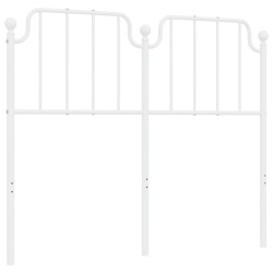 vidaXL Kopfteil Metall Weiß 120 cm