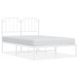 vidaXL Bettgestell mit Kopfteil Metall Weiß 120x190 cm vidaXL Bettgestell mit Kopfteil Metall Weiß 120x190 cm
