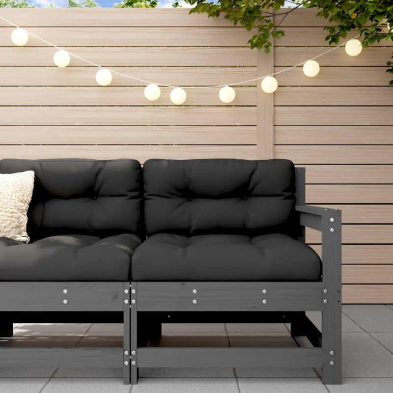 vidaXL Garten-Ecksofa Grau Massivholz Kiefer vidaXL Garten-Ecksofa Grau Massivholz Kiefer