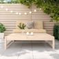 vidaXL Gartenhocker 120x80 cm Massivholz Kiefer vidaXL Gartenhocker 120x80 cm Massivholz Kiefer
