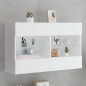 vidaXL TV-Wandschrank mit LED-Leuchten Weiß 98,5x30x60,5 cm vidaXL TV-Wandschrank mit LED-Leuchten Weiß 98,5x30x60,5 cm