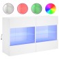 vidaXL TV-Wandschrank mit LED-Leuchten Weiß 98,5x30x60,5 cm vidaXL TV-Wandschrank mit LED-Leuchten Weiß 98,5x30x60,5 cm