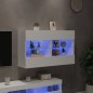 vidaXL TV-Wandschrank mit LED-Leuchten Weiß 98,5x30x60,5 cm vidaXL TV-Wandschrank mit LED-Leuchten Weiß 98,5x30x60,5 cm