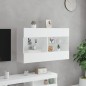 vidaXL TV-Wandschrank mit LED-Leuchten Weiß 98,5x30x60,5 cm vidaXL TV-Wandschrank mit LED-Leuchten Weiß 98,5x30x60,5 cm