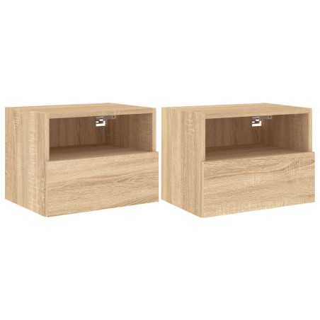 vidaXL TV-Wandschränke 2 Stk. Sonoma-Eiche 40x30x30 cm Holzwerkstoff