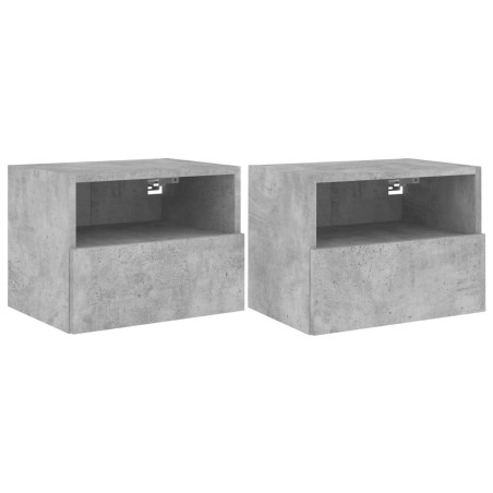 vidaXL TV-Wandschränke 2 Stk. Betongrau 40x30x30 cm Holzwerkstoff