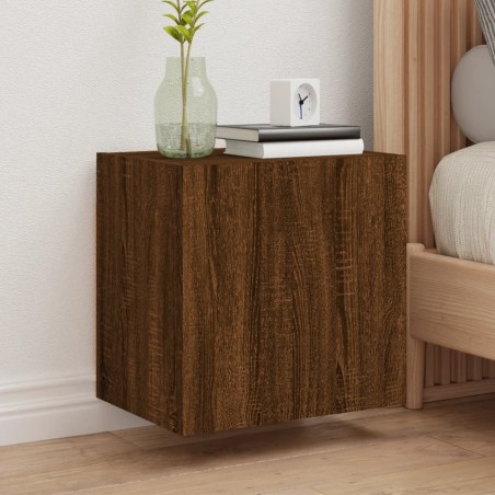 vidaXL TV-Wandschränke 2 Stk. Braun Eiche-Optik 40,5x30x40 cm