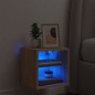 vidaXL TV-Wandschrank mit LED-Leuchten Sonoma-Eiche 30x28,5x30 cm vidaXL TV-Wandschrank mit LED-Leuchten Sonoma-Eiche 30x28,5x30 cm