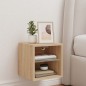 vidaXL TV-Wandschrank mit LED-Leuchten Sonoma-Eiche 30x28,5x30 cm vidaXL TV-Wandschrank mit LED-Leuchten Sonoma-Eiche 30x28,5x30 cm
