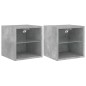 vidaXL TV-Wandschränke mit LED-Leuchten 2 Stk. Betongrau 30x28,5x30 cm vidaXL TV-Wandschränke mit LED-Leuchten 2 Stk. Betongrau 30x28,5x30 cm