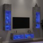 vidaXL 6-tlg. Wohnwand mit LED-Beleuchtung Betongrau Holzwerkstoff vidaXL 6-tlg. Wohnwand mit LED-Beleuchtung Betongrau Holzwerkstoff