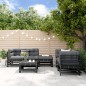 vidaXL 6-tlg. Garten-Lounge-Set Schwarz Massivholz Kiefer vidaXL 6-tlg. Garten-Lounge-Set Schwarz Massivholz Kiefer