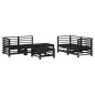 vidaXL 6-tlg. Garten-Lounge-Set Schwarz Massivholz Kiefer vidaXL 6-tlg. Garten-Lounge-Set Schwarz Massivholz Kiefer