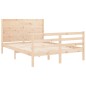 vidaXL Massivholzbett mit Kopfteil 140x200 cm vidaXL Massivholzbett mit Kopfteil 140x200 cm
