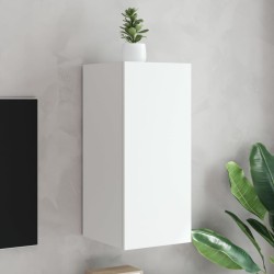 vidaXL TV-Wandschrank mit LED-Leuchten Weiß 30,5x35x70 cm