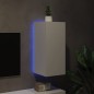 vidaXL TV-Wandschrank mit LED-Leuchten Weiß 30,5x35x70 cm vidaXL TV-Wandschrank mit LED-Leuchten Weiß 30,5x35x70 cm