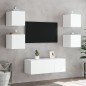 vidaXL TV-Wandschrank mit LED-Leuchten Weiß 30,5x35x30 cm vidaXL TV-Wandschrank mit LED-Leuchten Weiß 30,5x35x30 cm