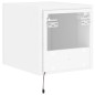vidaXL TV-Wandschrank mit LED-Leuchten Weiß 30,5x35x30 cm vidaXL TV-Wandschrank mit LED-Leuchten Weiß 30,5x35x30 cm