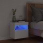 vidaXL TV-Wandschrank mit LED-Leuchten Weiß 40x30x40 cm vidaXL TV-Wandschrank mit LED-Leuchten Weiß 40x30x40 cm