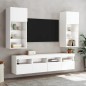 vidaXL TV-Wandschrank mit LED-Leuchten Weiß 40x30x40 cm vidaXL TV-Wandschrank mit LED-Leuchten Weiß 40x30x40 cm