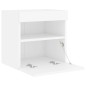 vidaXL TV-Wandschrank mit LED-Leuchten Weiß 40x30x40 cm vidaXL TV-Wandschrank mit LED-Leuchten Weiß 40x30x40 cm