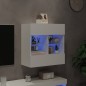 vidaXL TV-Wandschrank mit LED-Leuchten Weiß 58,5x30x60,5 cm vidaXL TV-Wandschrank mit LED-Leuchten Weiß 58,5x30x60,5 cm