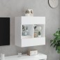 vidaXL TV-Wandschrank mit LED-Leuchten Weiß 58,5x30x60,5 cm vidaXL TV-Wandschrank mit LED-Leuchten Weiß 58,5x30x60,5 cm