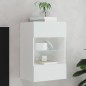 vidaXL TV-Wandschrank mit LED-Leuchten Weiß 40x30x60,5 cm vidaXL TV-Wandschrank mit LED-Leuchten Weiß 40x30x60,5 cm