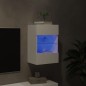vidaXL TV-Wandschrank mit LED-Leuchten Weiß 40x30x60,5 cm vidaXL TV-Wandschrank mit LED-Leuchten Weiß 40x30x60,5 cm