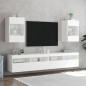 vidaXL TV-Wandschrank mit LED-Leuchten Weiß 40x30x60,5 cm vidaXL TV-Wandschrank mit LED-Leuchten Weiß 40x30x60,5 cm