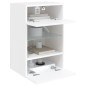 vidaXL TV-Wandschrank mit LED-Leuchten Weiß 40x30x60,5 cm vidaXL TV-Wandschrank mit LED-Leuchten Weiß 40x30x60,5 cm