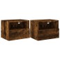 vidaXL TV-Wandschränke 2 Stk. Räuchereiche 40x30x30 cm Holzwerkstoff vidaXL TV-Wandschränke 2 Stk. Räuchereiche 40x30x30 cm Holzwerkstoff