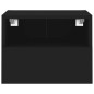 vidaXL TV-Wandschrank Schwarz 40x30x30 cm Holzwerkstoff vidaXL TV-Wandschrank Schwarz 40x30x30 cm Holzwerkstoff