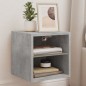 vidaXL TV-Wandschrank mit LED-Leuchten Betongrau 30x28,5x30 cm vidaXL TV-Wandschrank mit LED-Leuchten Betongrau 30x28,5x30 cm
