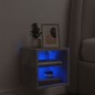 vidaXL TV-Wandschrank mit LED-Leuchten Betongrau 30x28,5x30 cm vidaXL TV-Wandschrank mit LED-Leuchten Betongrau 30x28,5x30 cm