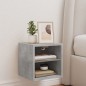vidaXL TV-Wandschrank mit LED-Leuchten Betongrau 30x28,5x30 cm vidaXL TV-Wandschrank mit LED-Leuchten Betongrau 30x28,5x30 cm