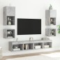 vidaXL TV-Wandschrank mit LED-Leuchten Betongrau 30x28,5x30 cm vidaXL TV-Wandschrank mit LED-Leuchten Betongrau 30x28,5x30 cm