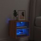 vidaXL TV-Wandschrank mit LED-Leuchten Braun Eichen-Optik 30x28,5x30cm vidaXL TV-Wandschrank mit LED-Leuchten Braun Eichen-Optik 30x28,5x30cm