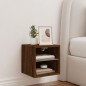 vidaXL TV-Wandschrank mit LED-Leuchten Braun Eichen-Optik 30x28,5x30cm vidaXL TV-Wandschrank mit LED-Leuchten Braun Eichen-Optik 30x28,5x30cm