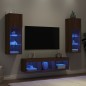 vidaXL 5-tlg. Wohnwand mit LED-Beleuchtung Braun Eichen-Optik vidaXL 5-tlg. Wohnwand mit LED-Beleuchtung Braun Eichen-Optik