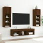 vidaXL 5-tlg. Wohnwand mit LED-Beleuchtung Braun Eichen-Optik vidaXL 5-tlg. Wohnwand mit LED-Beleuchtung Braun Eichen-Optik