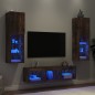 vidaXL 5-tlg. Wohnwand mit LED-Beleuchtung Räuchereiche Holzwerkstoff vidaXL 5-tlg. Wohnwand mit LED-Beleuchtung Räuchereiche Holzwerkstoff