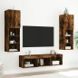 vidaXL 5-tlg. Wohnwand mit LED-Beleuchtung Räuchereiche Holzwerkstoff vidaXL 5-tlg. Wohnwand mit LED-Beleuchtung Räuchereiche Holzwerkstoff