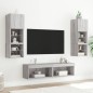 vidaXL 6-tlg. Wohnwand mit LED-Beleuchtung Grau Sonoma Holzwerkstoff vidaXL 6-tlg. Wohnwand mit LED-Beleuchtung Grau Sonoma Holzwerkstoff