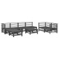 vidaXL 9-tlg. Garten-Lounge-Set Grau Massivholz Kiefer vidaXL 9-tlg. Garten-Lounge-Set Grau Massivholz Kiefer