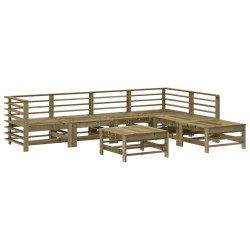 vidaXL 7-tlg. Garten-Lounge-Set Kiefernholz Imprägniert