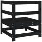 vidaXL Garten-Ecksofa Schwarz Massivholz Kiefer vidaXL Garten-Ecksofa Schwarz Massivholz Kiefer