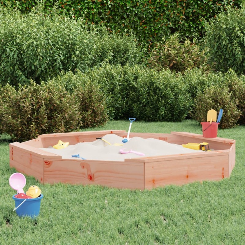vidaXL Sandkasten mit Sitzen Achteck Massivholz Douglasie vidaXL Sandkasten mit Sitzen Achteck Massivholz Douglasie