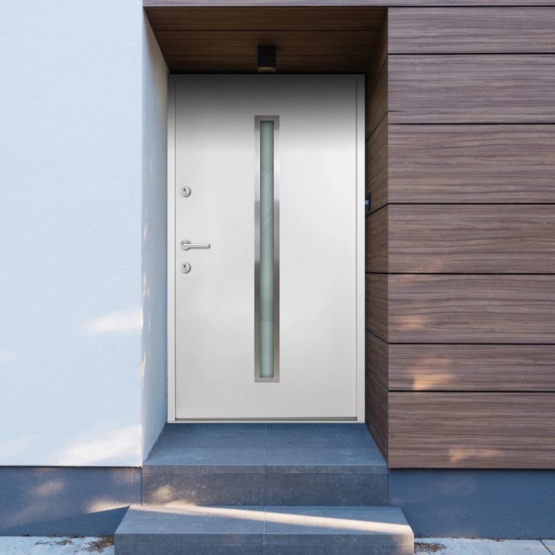 Haustür Aluminium Weiß 110x207,5 cm Haustür Aluminium Weiß 110x207,5 cm
